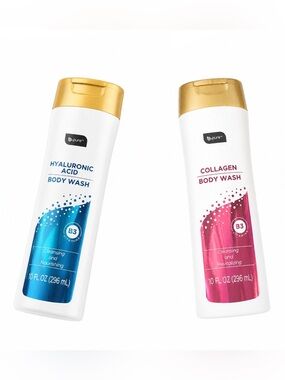 Set of 2 B-Pure Body Wash Hyaluronic Acid & Collagen New